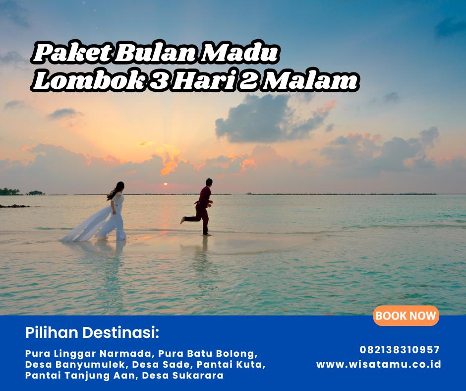 Paket Bulan Madu Lombok 3 Hari 2 Malam